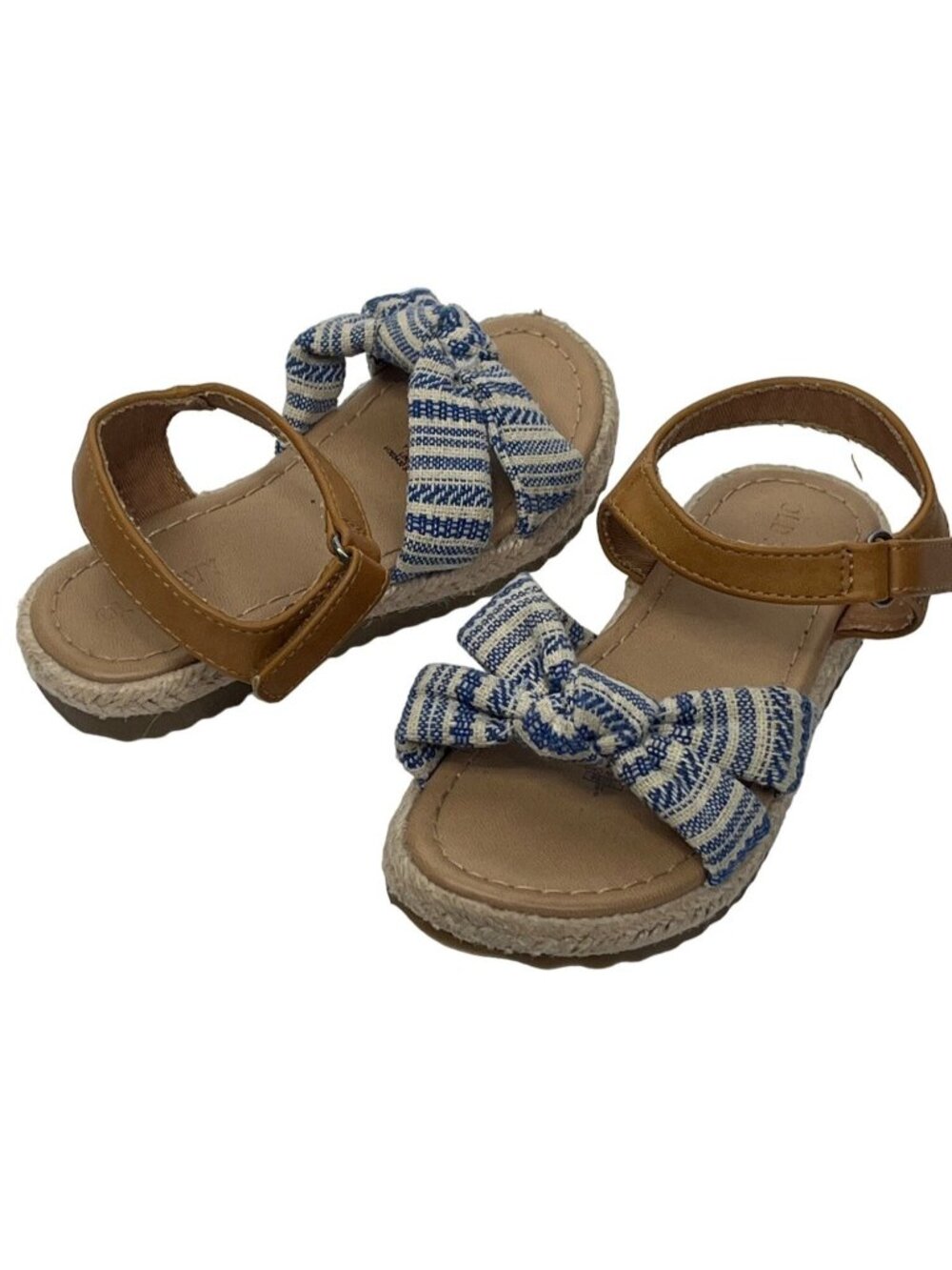 Old Navy Girls Size 9 Blue Bow Espadrille Sandals